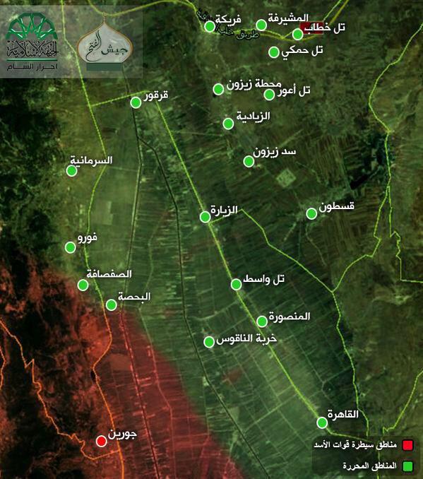 Mapa kontrole visoravni gab nakon najnovijih borbi