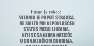 Budi na ovom svijetu kao da si stranac ili putnik vjernik, stranac, mudre izreke
