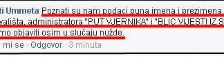 IDIŠ-ovi mediji prijete obzanjivanjem identiteta administratora “Puta vjernika” i srodnih stranica VU prijetnja