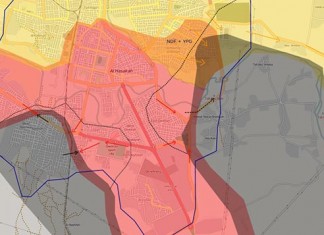 Sirija: Kurdske i režimske snage zaustavile ofanzivu IDIŠ-a na Hasaku Mapa kontrole Hasake za 1. juli 2015