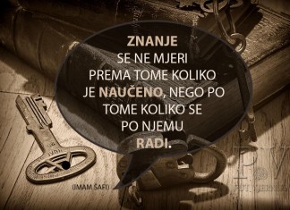 Znanje se ne mjeri prema tome koliko je naučeno… Imam Šafija o znanju