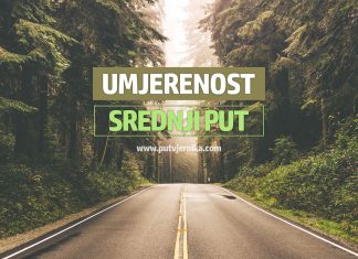 Pogrešno shvatanje pojma sredine (o govoru ljudi: Budi umjeren!) umjerenost, srednji put
