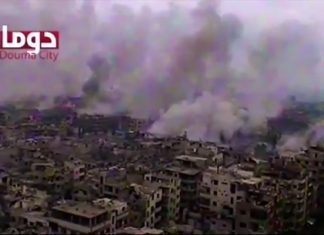 Apokaliptični snimci iz Gute: Pogledajte kako šijitski zvjerski režim bombarduje muslimane Bombardovanje Istočne Gute
