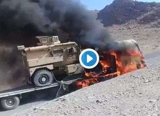 Video: Talibani desetkovali američki konvoj u Farahu i zarobili oklopna vozila Napad-talibana-na-konvoj