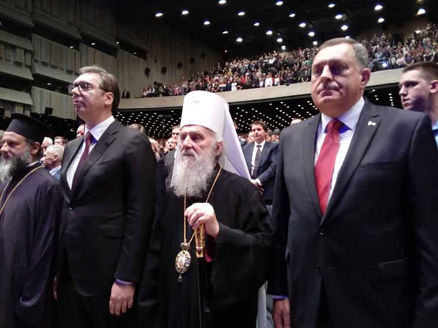 Dodik, Vučić i Irinej