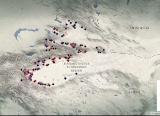Guardian: Kina izgradila 400 kampova za pritvor muslimana Mapa kampova u Istočnom Turkistanu