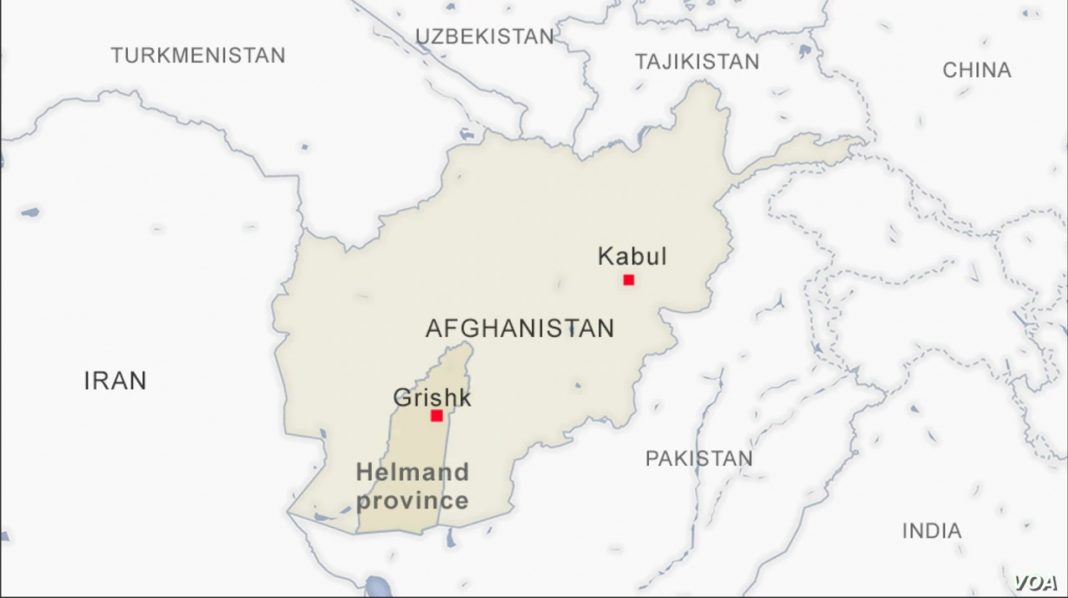 Afganistan mapa Helmand