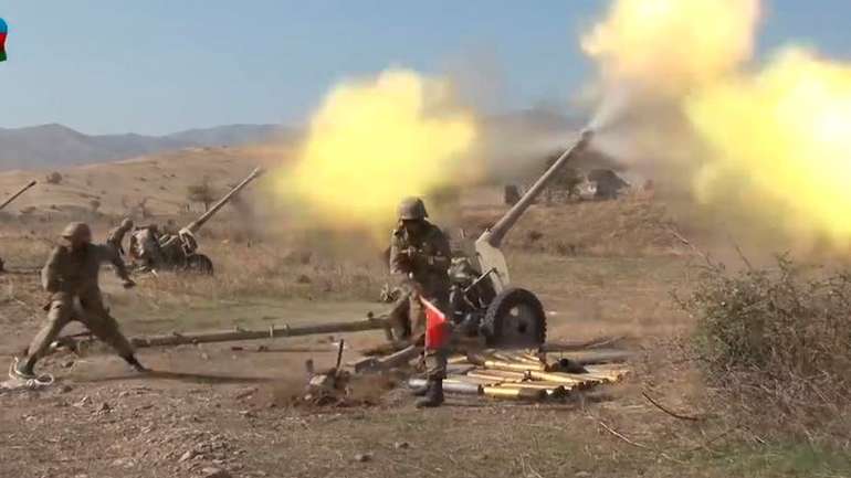 Azerbaijan and Armenia in armed conflict over Nagorno-Karabakh region