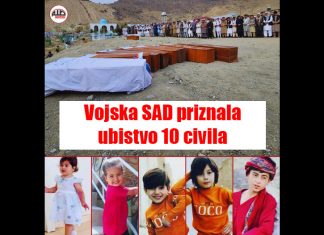 Vojska SAD priznala ubistvo 10 civila, među njima sedmero djece, dronom u Kabulu SAD priznala ubistvo 10 civila