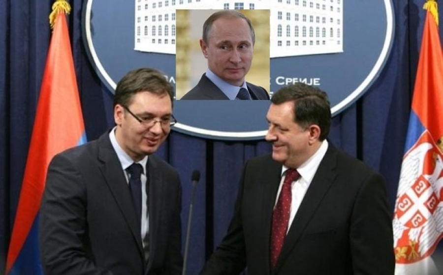 Genocidaški trio: Putin, Vučić i Dodik