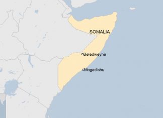 Somalija: Smrtonosni napad bombaša samoubice Somalija maap