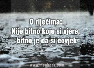 O riječima: Nije bitno koje si vjere, bitno je da si čovjek o rijecima nije bitno koje si vjere